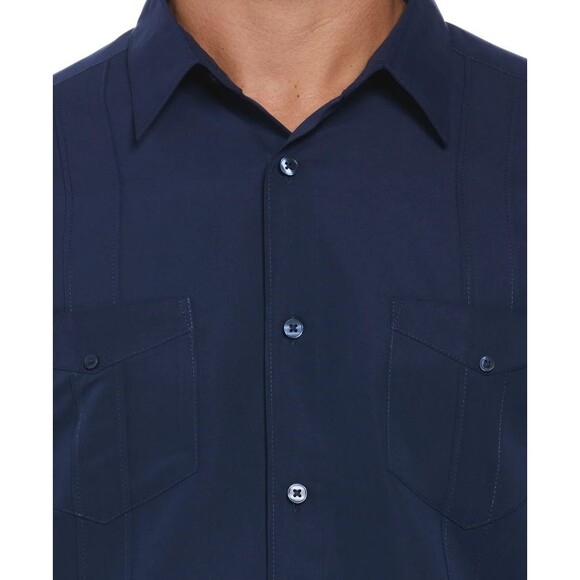 Cubavera Mens Two-Pocket Double Pintuck Short Sleeve Button-Down Dress Shirt XXL - Picture 3 of 7
